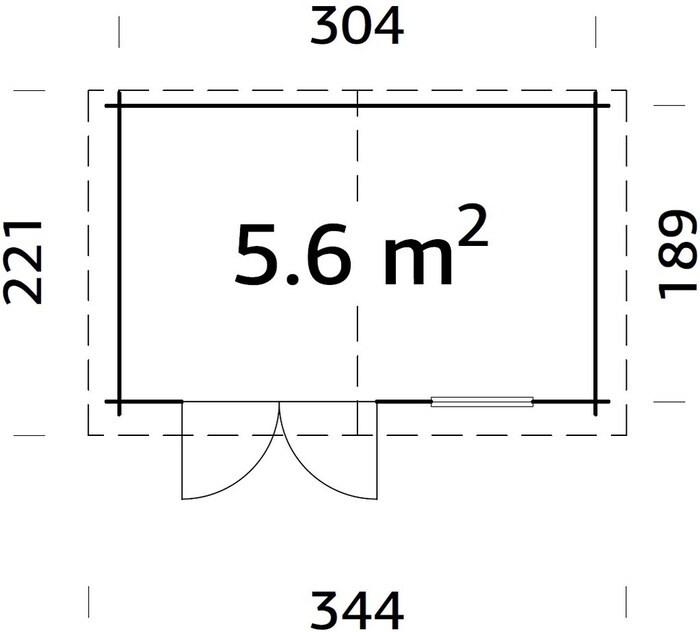 Palmako redskabsrum Lotta 320 x 205 cm